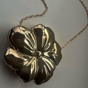 Gold Flower Clutch Purse